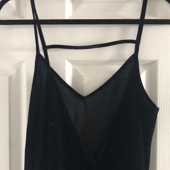 Black maxi velvet fitted dress - Picture 3 of 3